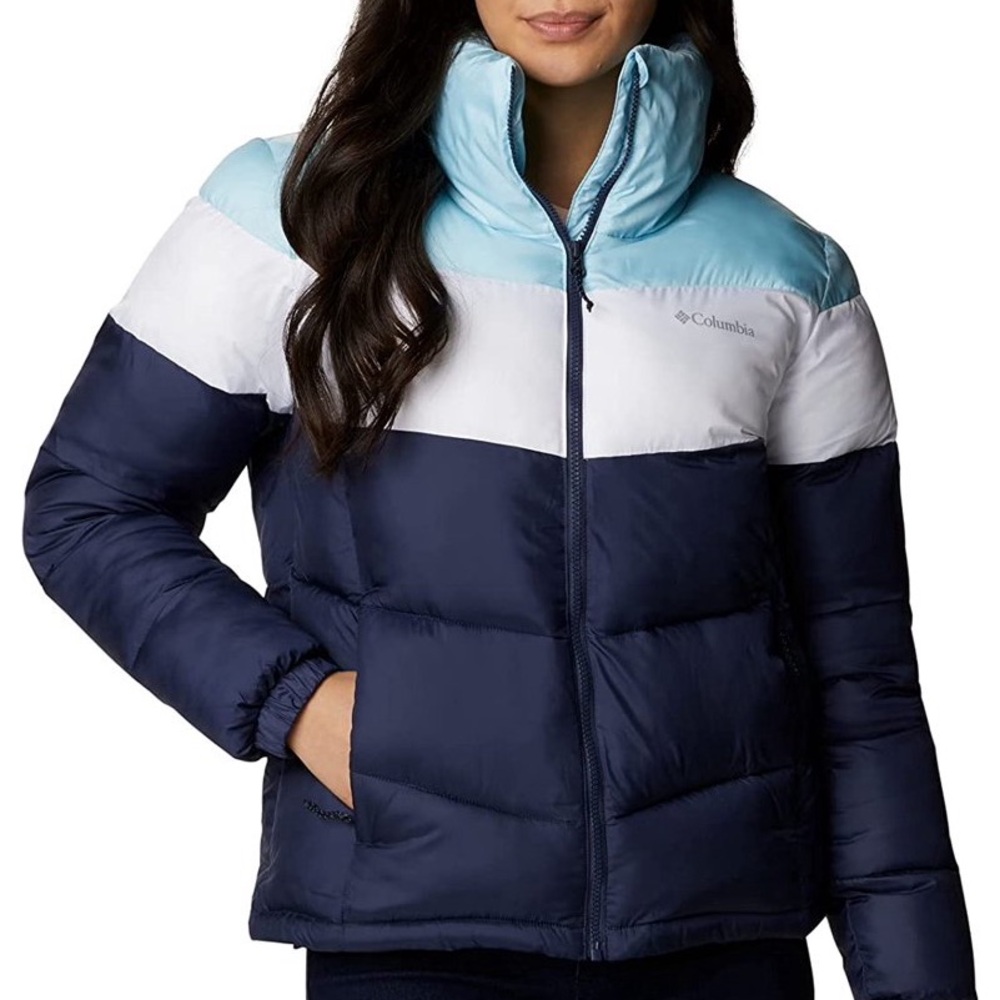 Columbia Women's Navy and Light Blue Puffer Jacket